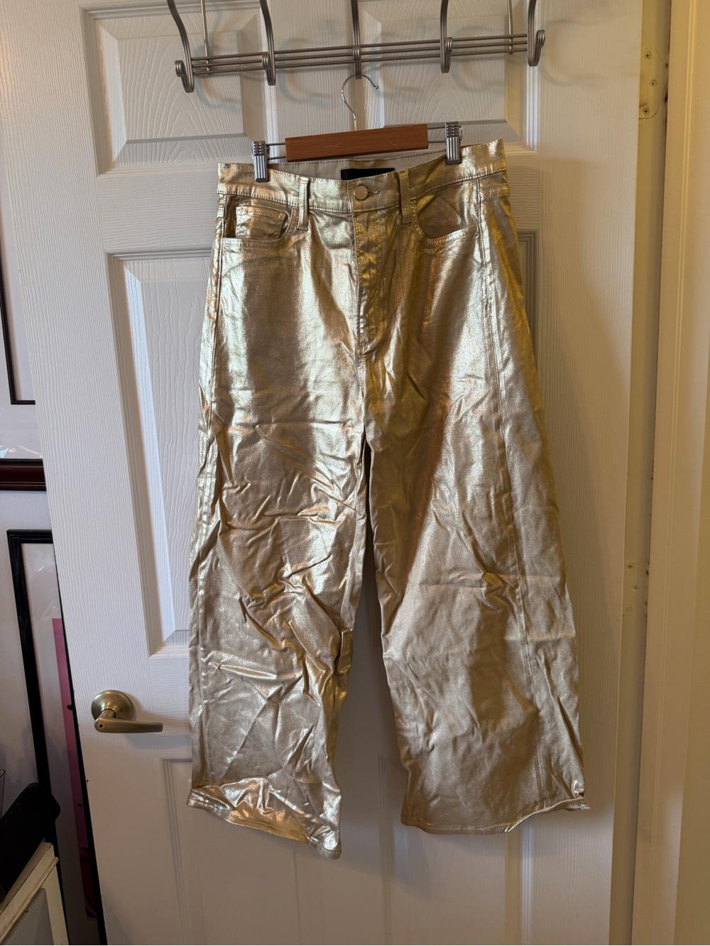 Joe's Jeans Gold Metallic Wide-Leg Jeans